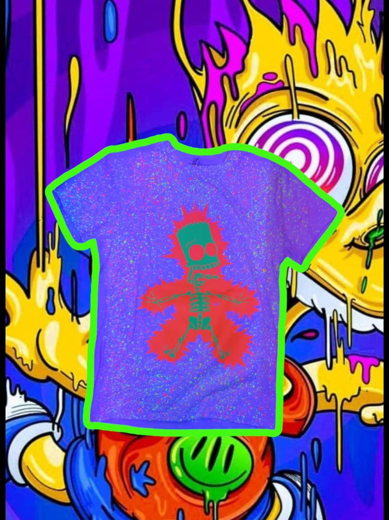 ⚡🌩️ Camiseta Mágica los Simpson Bart electrocutado ⚡🌩️