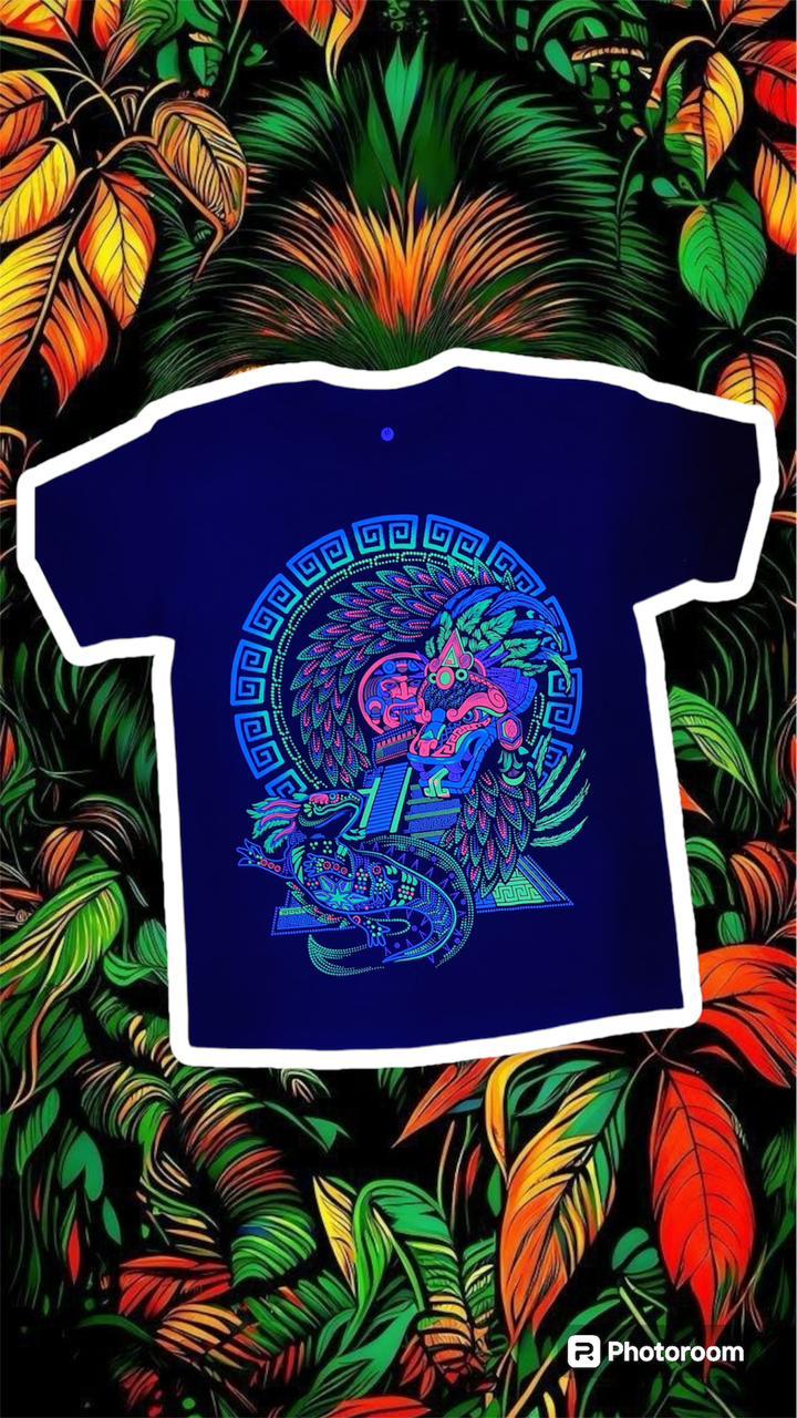 🐉 Camiseta acuarela y puntillismo dragón camaleón 🦎