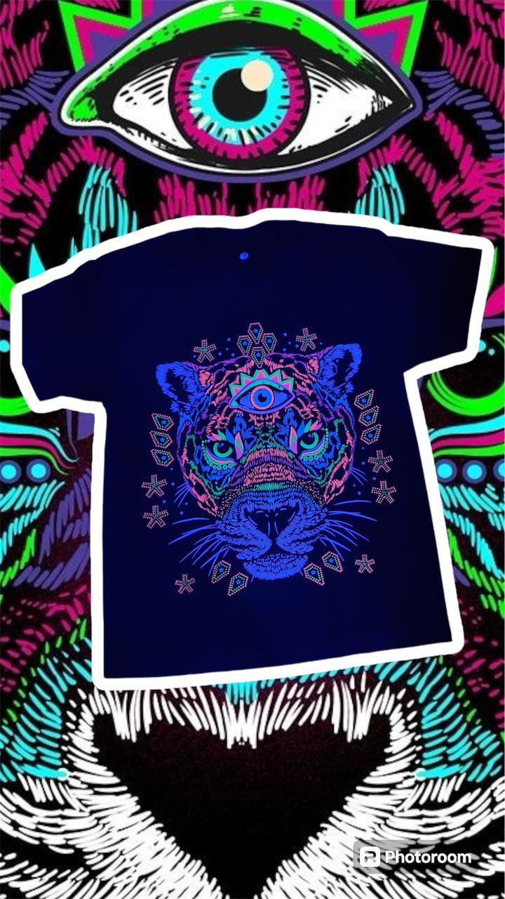 🐆 Camiseta acuarela y puntillismo leopardo 🐆