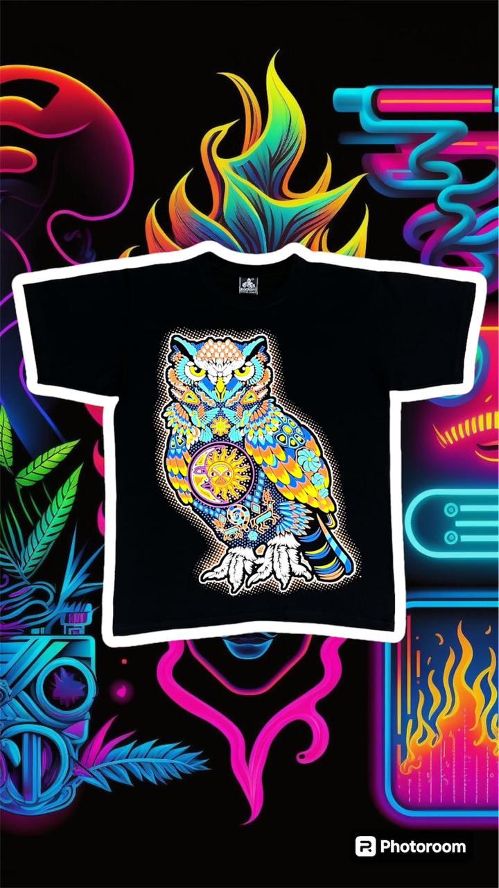 🦉 Camiseta acuarela y puntillismo búho 🦉