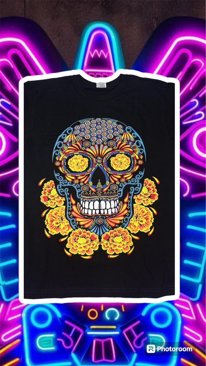 💀🌻 Camiseta acuarela y puntillismo caravela rosa 💀🌻