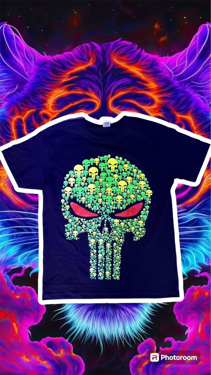 💀🟢 Camiseta acuarela y puntillismo caravela 💀🟢