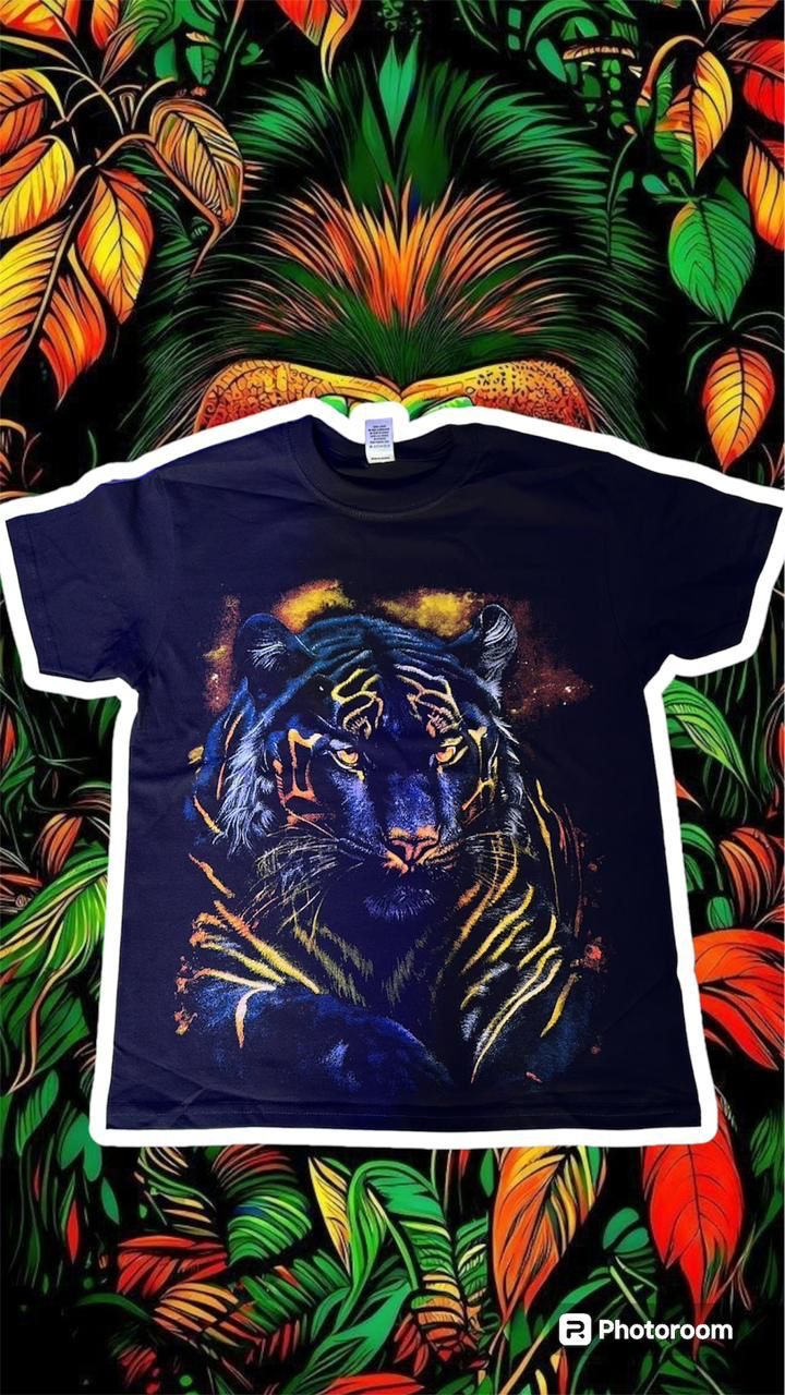 🐯🐯 Camiseta acuarela y puntillismo tigre 🐯🐯