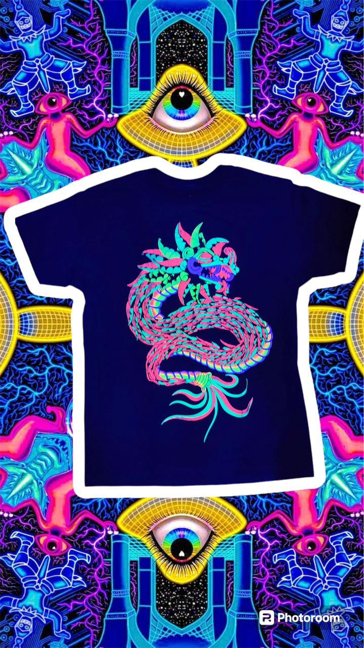 🐉Camiseta acuarela y puntillismo Dragon Escama🐉