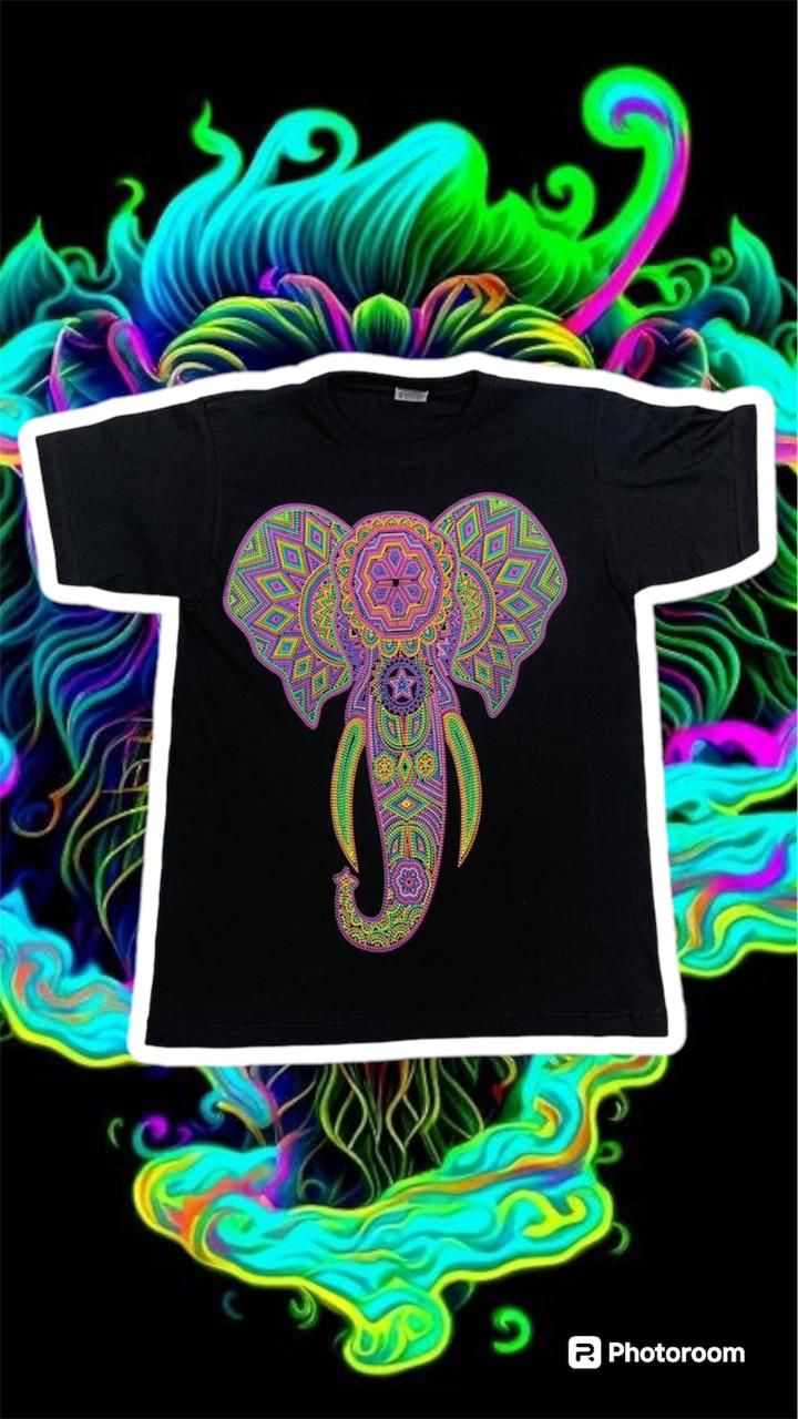 🐘 Camiseta acuarela y puntillismo elefante 🐘