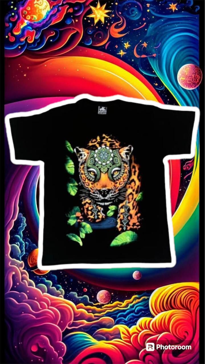 🐆 Camiseta acuarela y puntillismo leopardo acecho 🐆