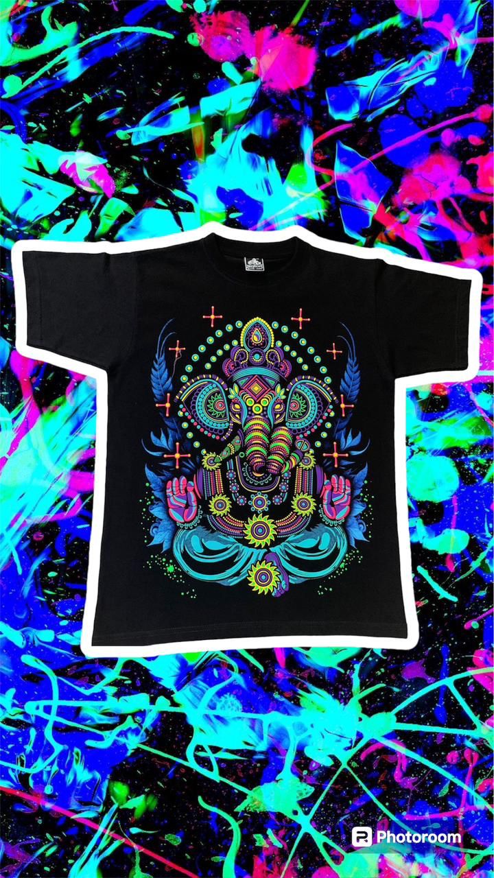 🐘 Camiseta acuarela y puntillismo Ganesha 🐘