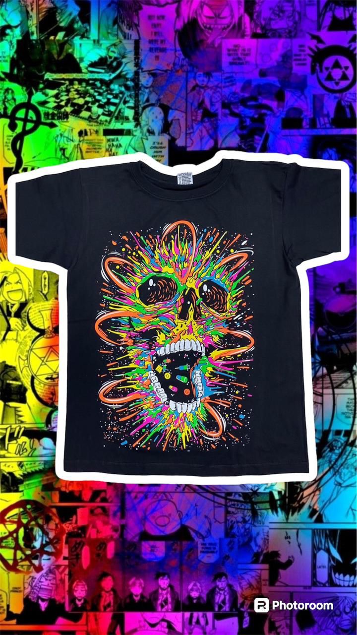 💀 Camiseta acuarela y puntillismo carabela colores 💀